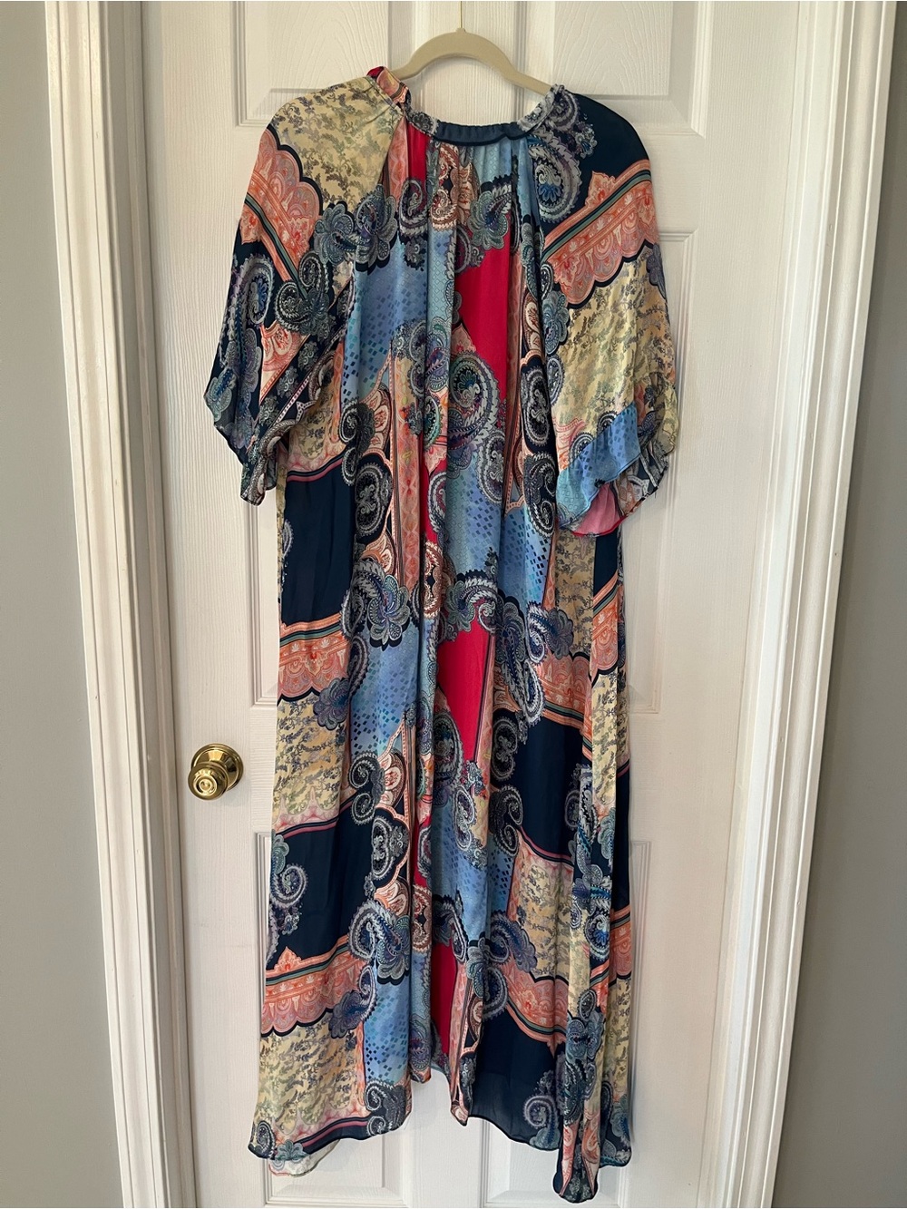 Johnny Was Jade Cordelia Easy Midi Dress Boho Paisley Multicolor Large FLAW - Picture 12 of 12